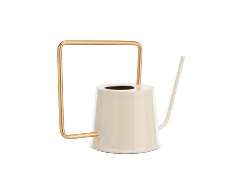 Visuel 1 du produit Arrosoir en métal beige à grande anse carrée or - 34 x 14 x 20,5 cm