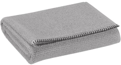 Visuel 2 du produit Serviette invité en coton coloris gris perle Vivaraise Bora - 50 x 30 cm