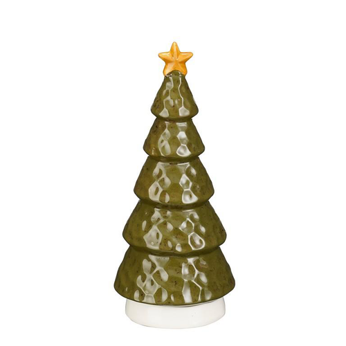 Visuel 1 du produit Arbre décoratif en céramique vert foncé - Ø 9 x H 20,5 cm