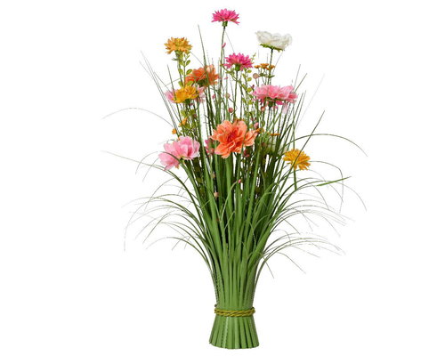 Visuel 1 du produit Bouquet de géranium en polyester rose - Ø 30 x H 70 cm