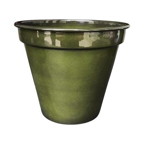 Visuel 1 du produit Pot conique en métal recyclé coloris vert algue vif Upcycle Conique - Ø 22,5 x H 20 cm