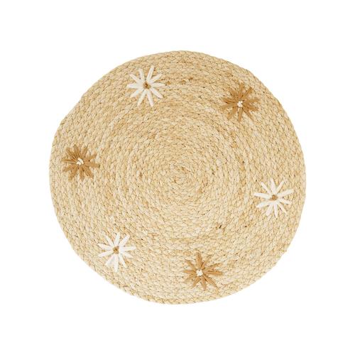 Visuel 3 du produit Set de table rond en feuille de maïs à motif fleurs - Ø 38 cm