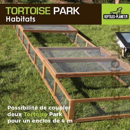 Visuel 4 du produit Tortoise Park pour tortue enclos extérieur grillagé en bois Reptile Planet – 200 x 100 x 25 cm