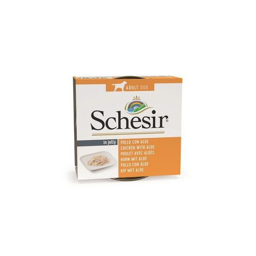 Visuel 1 du produit Aliment pour chien en boite Schesir Filets de poulet et aloès en gelée - 150 g