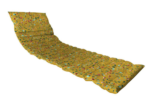 Visuel 1 du produit Matelas en polyester/coton à motifs coloris cumin Ondulo Apolline - 174 x 60 x 5 cm