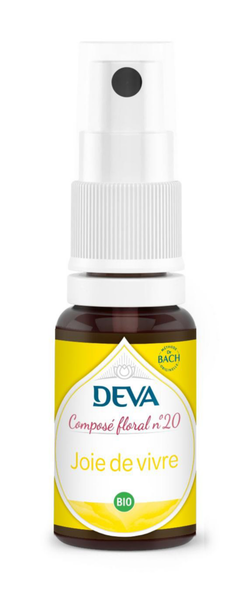 Visuel 1 du produit Complément alimentaire composé floral joie de vivre bio Deva - spray 15 ml