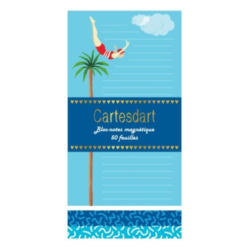 Visuel 1 du produit Bloc-notes magnétique (nm) Cartesdart - 10,5 x 21 x 1 cm