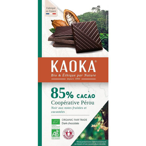 Visuel 1 du produit Chocolat noir 85 % cacao du Pérou bio - 100 g