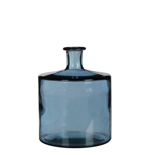 Visuel 1 du produit Bouteille en verre bleu Guan - Ø 21 x H 26 cm