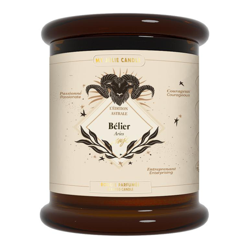 Visuel 1 du produit Bougie parfumée vétiver, pomelo, bois de cèdre My jolie Candle Astrale bélier - 300 g