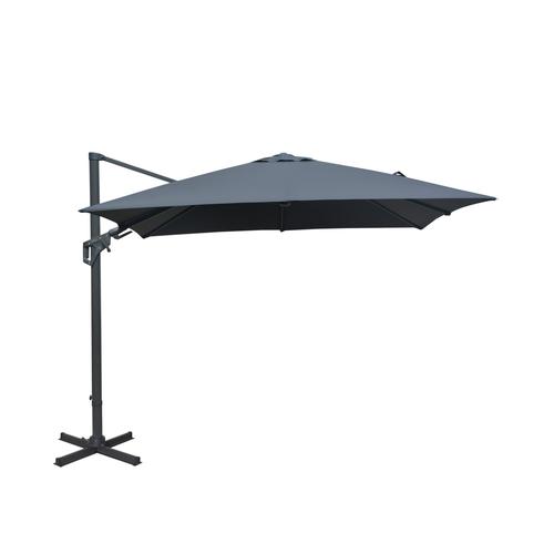 Visuel 1 du produit Parasol déporté orientable gris 300 x 300 cm