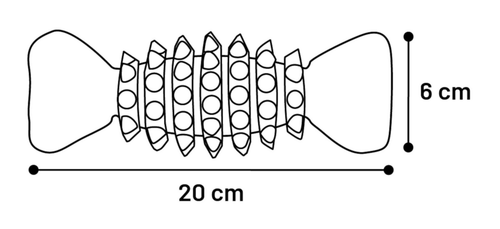 Visuel 3 du produit Jouet pour chien en caoutchouc naturel coloris marron os avec épines Flamingo Rubba - Taille L 20 x 6 x 6 cm