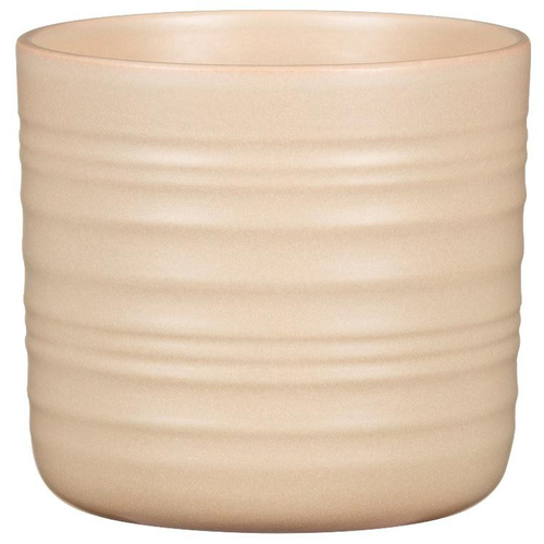 Visuel 1 du produit Cache-pot en céramique beige Scheurich 850 Dry reed - Ø 14 cm