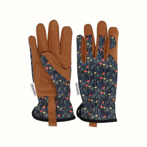 Visuel 1 du produit Gant Judy coloris bleu marine en cuir et toile Blackfox - taille 7