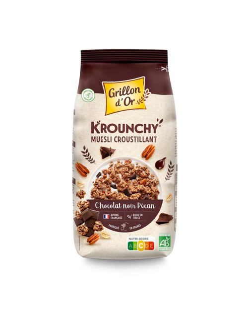 Visuel 1 du produit Céréales Krounchy chocolat pécan bio Grillon d'Or - 450 g