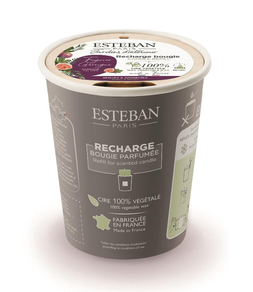 Visuel 1 du produit Recharge de bougie parfumée Esteban senteur Figuier garrigue - 180 g