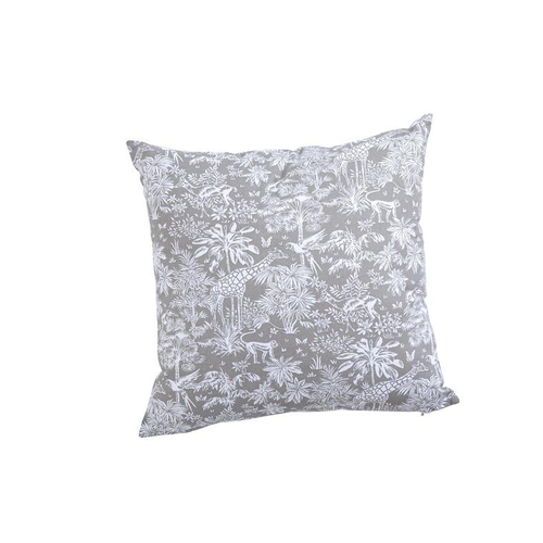 Visuel 1 du produit Coussin gazelle en coton gris - 40 x 40 cm