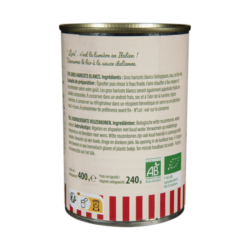 Visuel 3 du produit Gros haricots blancs bio Luce - 400 g