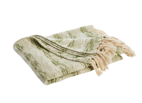 Visuel 1 du produit Plaid décoratif coloris multicolore en coton - 130 x 170 cm