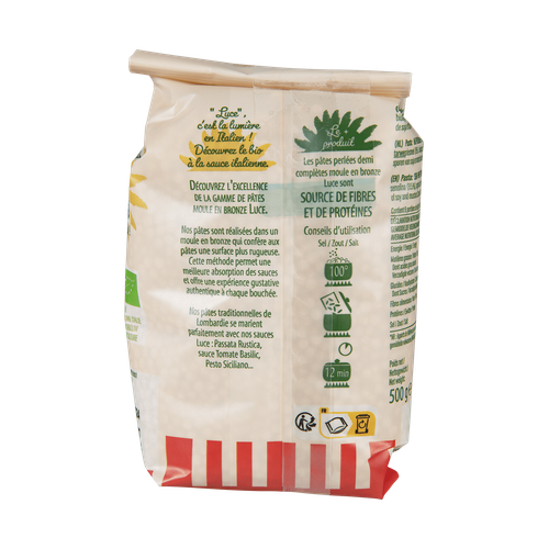 Visuel 2 du produit Pâtes perlées demi-complètes bio Piombi - 500 g