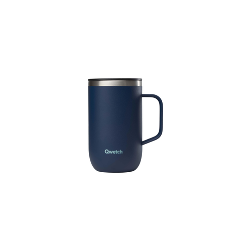 Visuel 1 du produit Mug isotherme coloris bleu en inox Qwetch - 470 ml