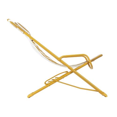 Visuel 3 du produit Transat transaswing colorblock rayure Lafuma coloris jaune en acier - 60 x 83 x 91 cm