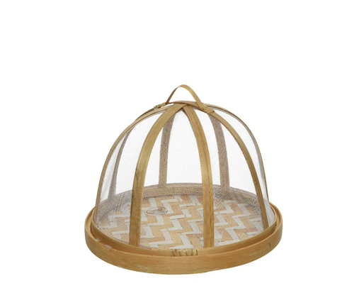 Visuel 1 du produit Cloche pour aliments en bambou naturel taille S - Ø 20 x H 15 cm