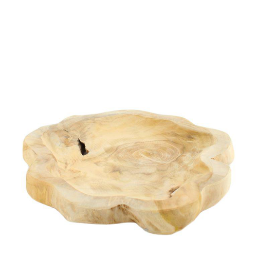 Visuel 1 du produit Plateau en bois de teck naturel - Ø 29 x H 4 cm