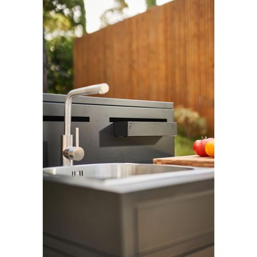 Visuel 9 du produit Support évier fermé en acier noir forme comptoir de bar Forge Adour - 90 x 97,2 x 112,5 cm