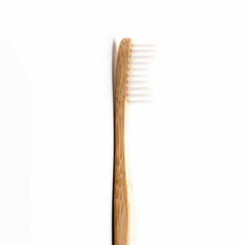 Visuel 2 du produit Brosse Ã  dents pour adulte en bambou souple coloris blanc