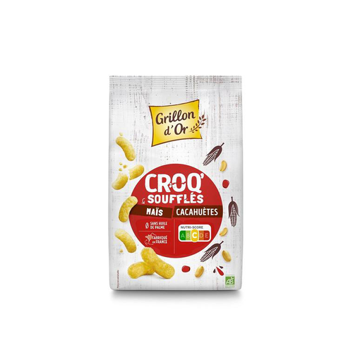 Visuel 1 du produit Croq soufflé maïs cacahuète bio Grillon d’or - 90 g