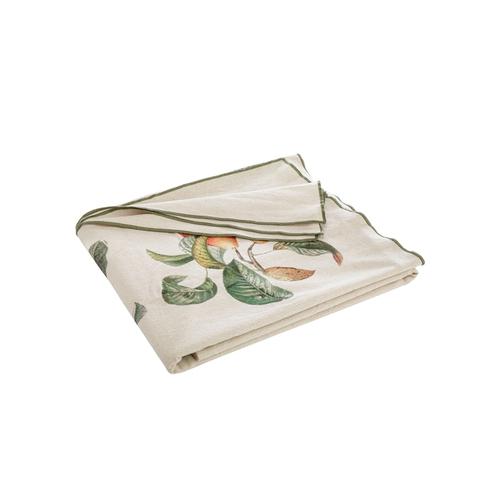Visuel 1 du produit Nappe en coton et lin beige à motif floral multicolore Arcimboldo - 250 x 150 cm