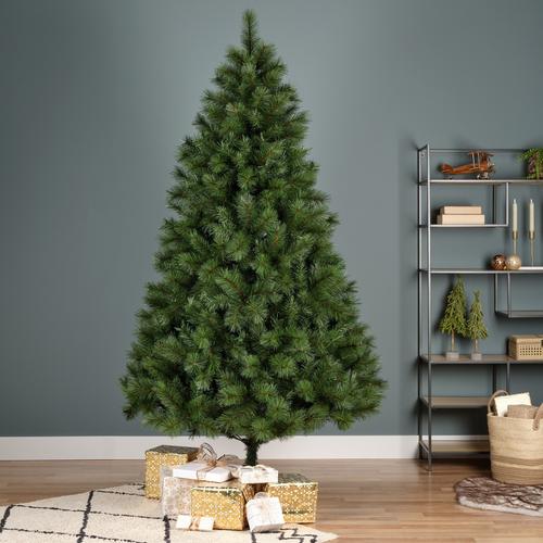 Visuel 6 du produit Sapin de Noël artificiel vert 54 branches avec pied en métal Ø 56 cm Ontario - Ø 132 x H 210 cm