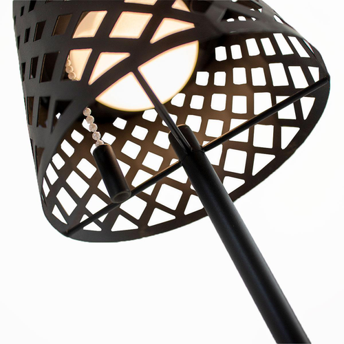 Visuel 3 du produit Lampe solaire Gretita coloris noir effet blanc chaud en métal Newgarden - Ø 10 x 30 cm