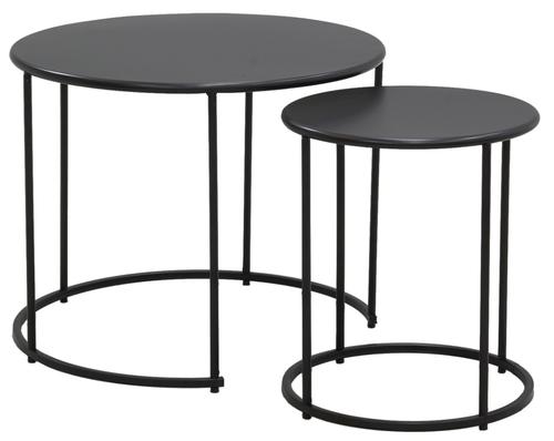 Visuel 1 du produit Table ronde en métal noir petit modèle - Ø 38 x H 45 cm