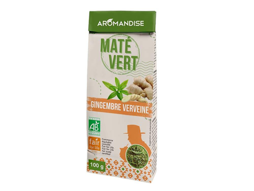 Visuel 1 du produit Maté vert sauvage gingembre verveine bio Aromandise - 100 g