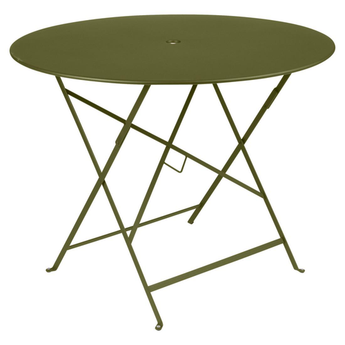 Visuel 1 du produit Table pliante Bistro coloris vert en acier Fermob - Ø 96 x 74 cm