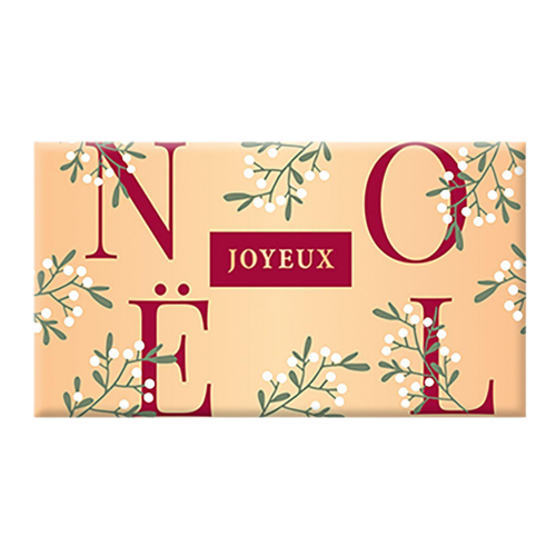 Visuel 1 du produit Chocolat au lait bio fin d'année « Joyeux Noël floral » Art Grafik - 40 g