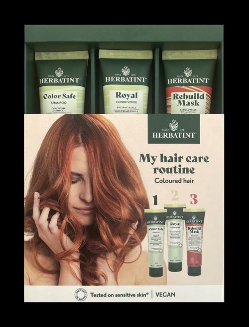 Visuel 1 du produit Coffret routine 3 soins capillaires format voyage Herbatint - 3 x 50 ml