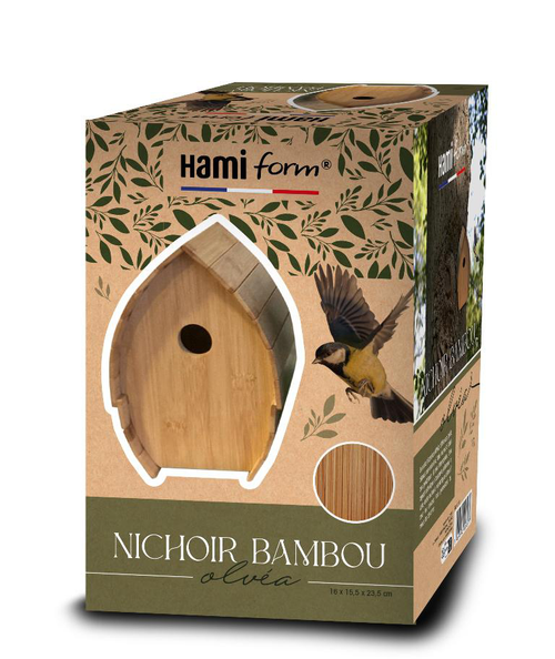 Visuel 1 du produit Nichoir pour oiseaux du ciel en bambou Hami form Olvéa
