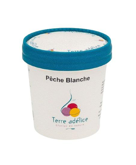 Visuel 2 du produit Sorbet pêche blanche Terre Adélice - Pot de 120 ml