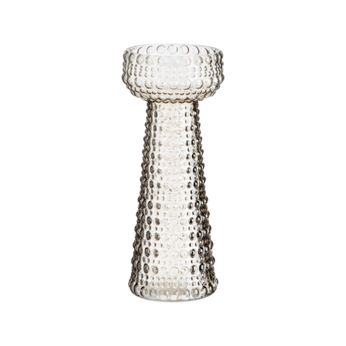 Visuel 1 du produit Vase en verre marron décor bulles - Ø 8,5 x H 20,5 cm