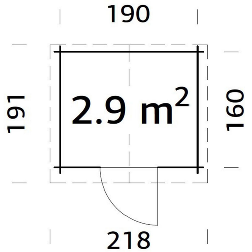 Visuel 3 du produit Abri de jardin naturel White Wood Pablo - 2.9 m² / 19 mm