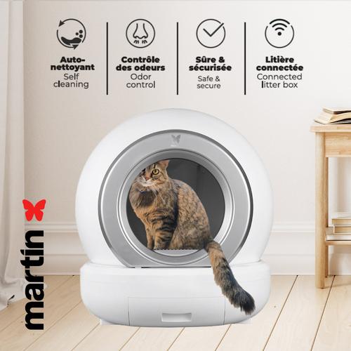 Visuel 2 du produit Maison de toilette automatique pour chat coloris blanc Martin Sellier - 65 litres