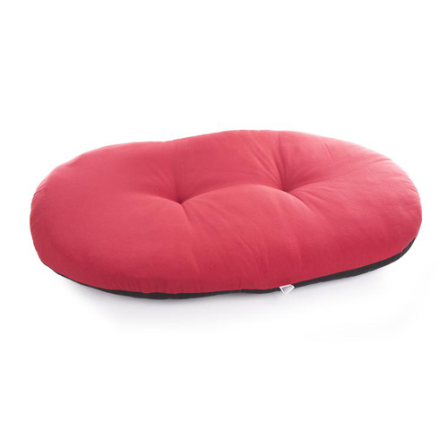 Visuel 1 du produit Coussin ovale en ouatine rouge 102x67 cm