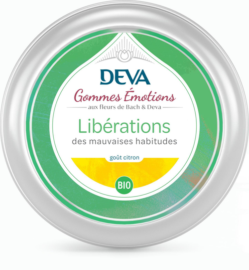 Visuel 1 du produit Gommes libérations des mauvaises habitudes bio et vegan goût citron Deva - 45 g