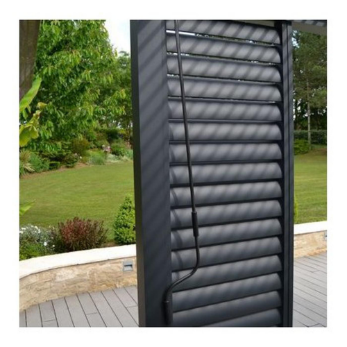 Visuel 10 du produit Pergola adossée bioclimatique en aluminium Couleurs Du Monde INEA - 4.29 x 3.18 m