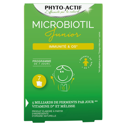 Visuel 1 du produit Microbiotil Junior Phyto-Actif - 14 sachets + étui