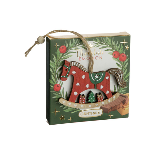 Visuel 1 du produit Étui de Noël chocolat cheval à bascule France Décor - 36 g