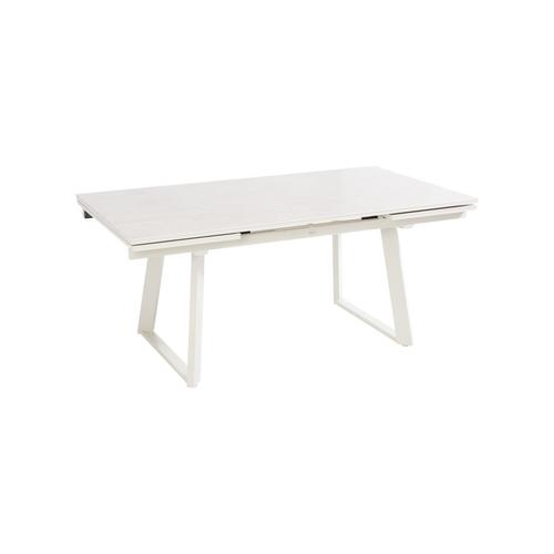 Visuel 1 du produit Table Malo avec 2 allonges et rails coloris beige en plastique - 180/230/280 x 100 cm